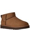UGG WOMENS NUBUCK FUR LINED ANKLE BOOT - DARK CHESTNUT